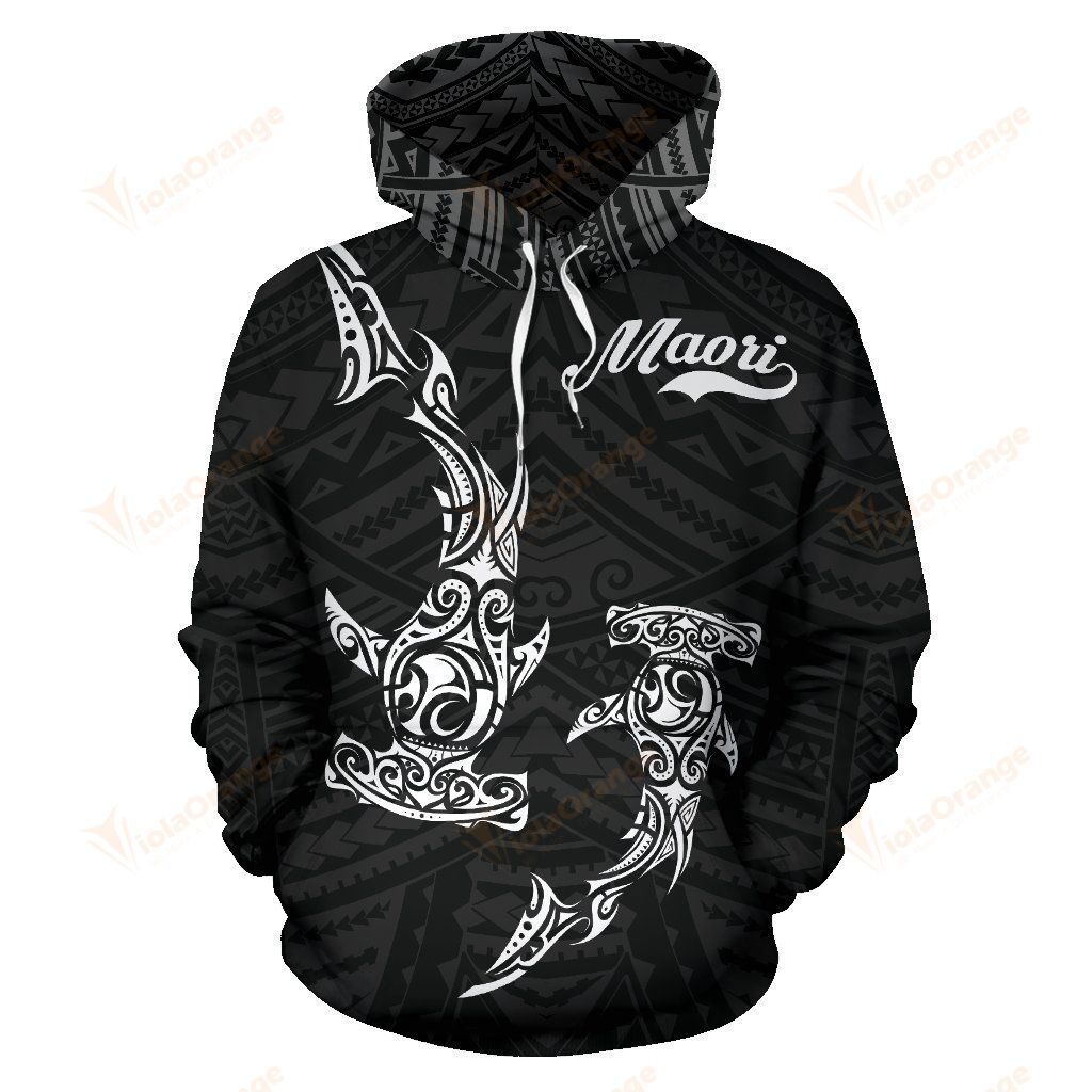 Unisex Hammerhead Shark In Maori Tribal 3D Hoodie All Over Print