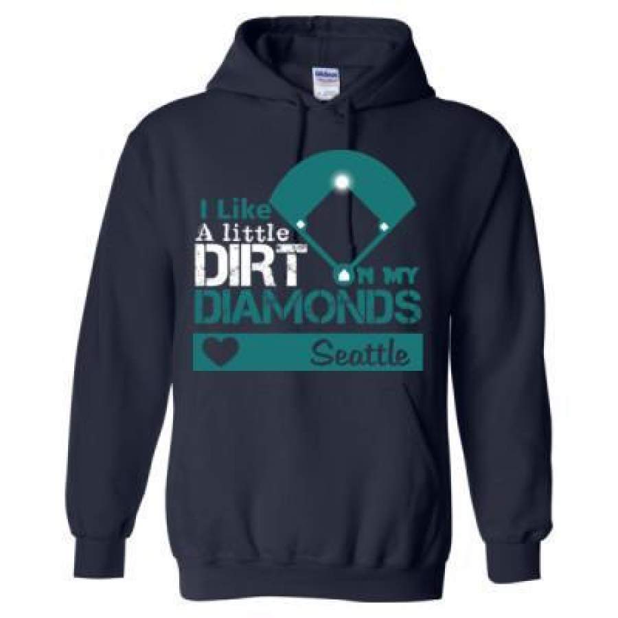 AGR Seattle Mariners I Like A Little Dirt On My Diamonds – Heavy Blend™ Hooded Sweatshirt