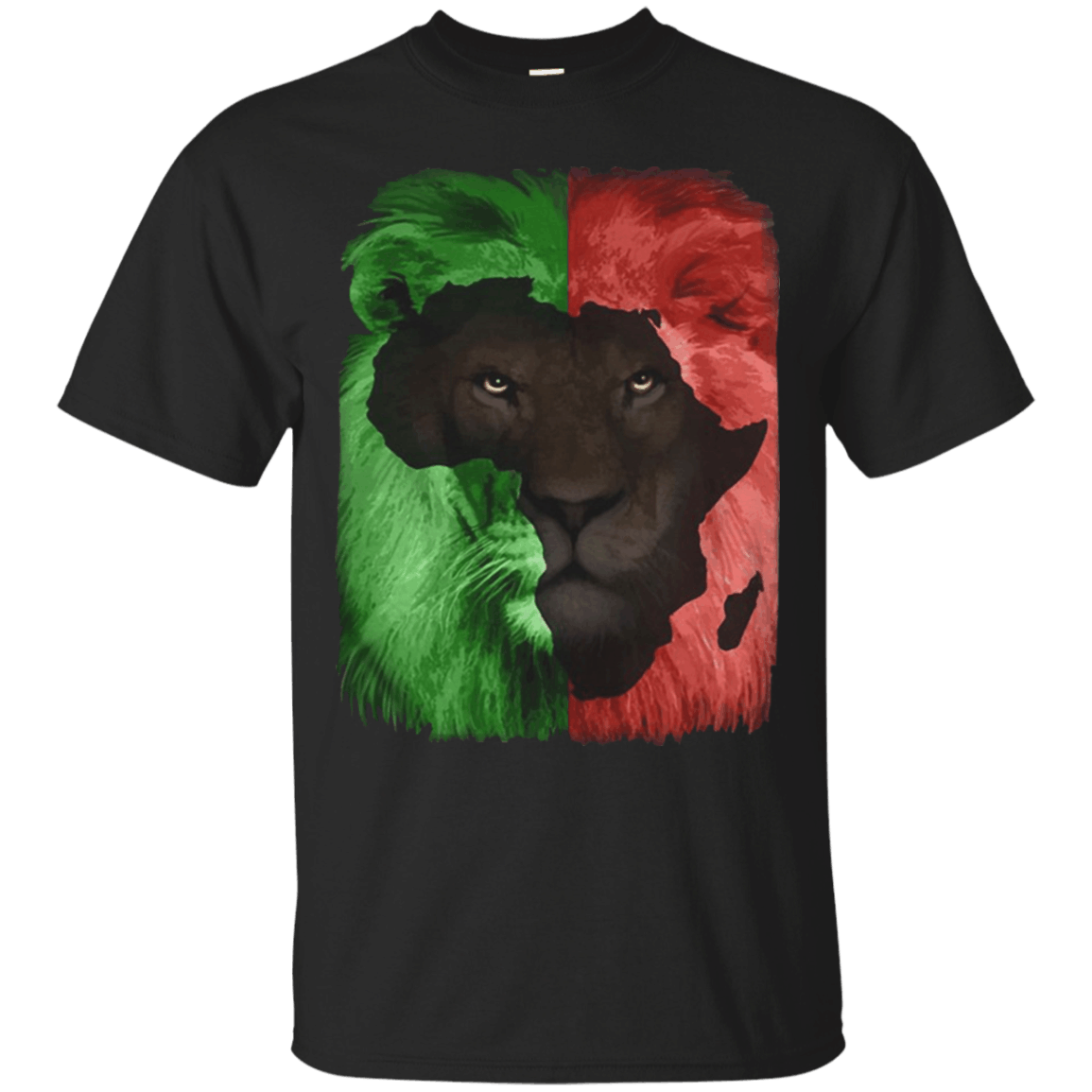 Black pride Lion africa map shirt Cotton Shirt