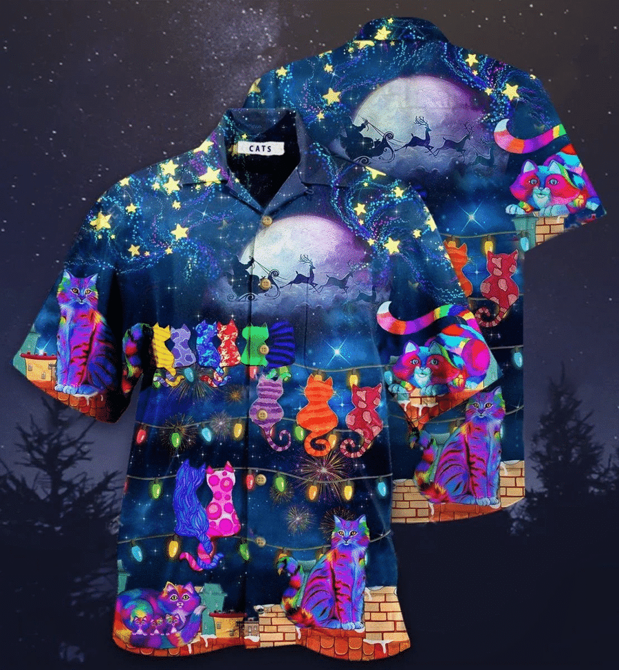 Shop From 1000 Unique Hawaii Aloha Shirts Cat By Christmas Night Ha68493