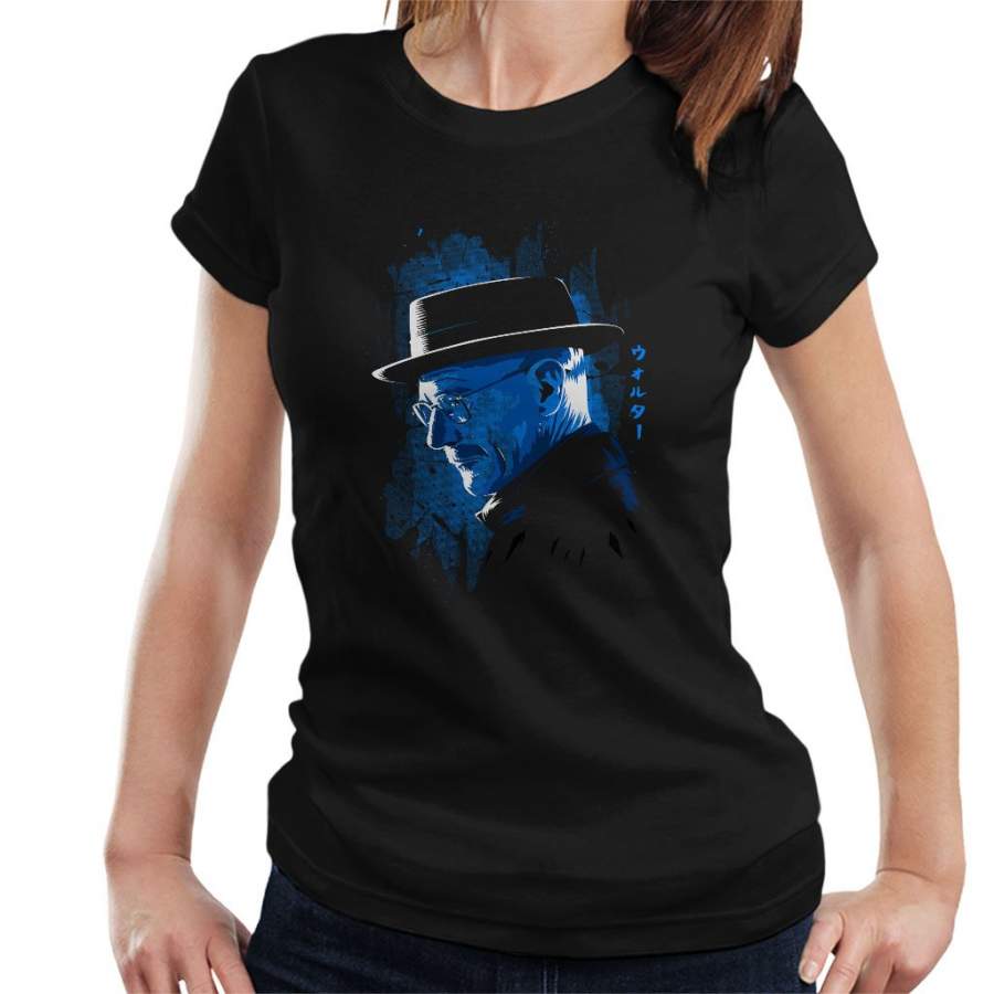 Walter White Blue Crystal Shadow Breaking Bad Women’s T-Shirt