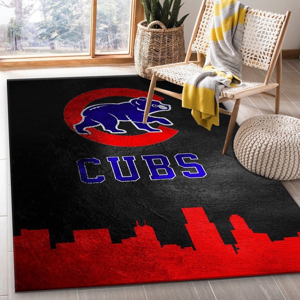 Chicago Cubs Skyline Area Rug Carpet, Kitchen Rug, Home US Decor