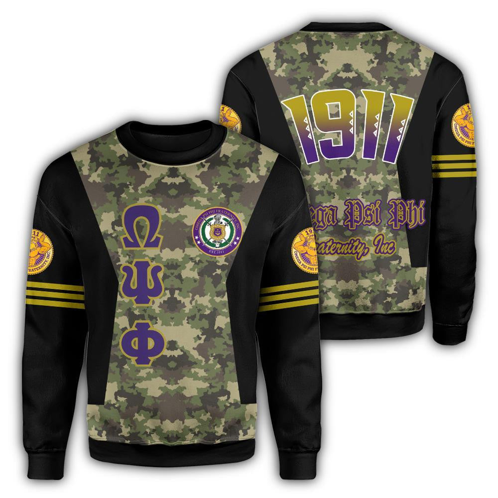 Fraternity Sweatshirt – Omega Psi Phi Fraternity Camouflage Sweatshirt Jn