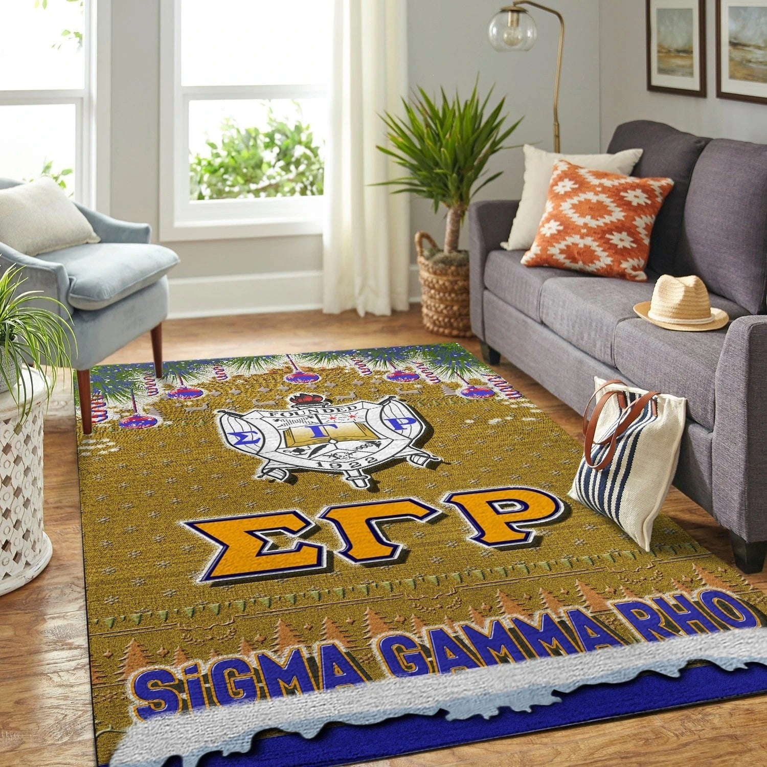 Christmas Sigma Gamma Rho Area Rug