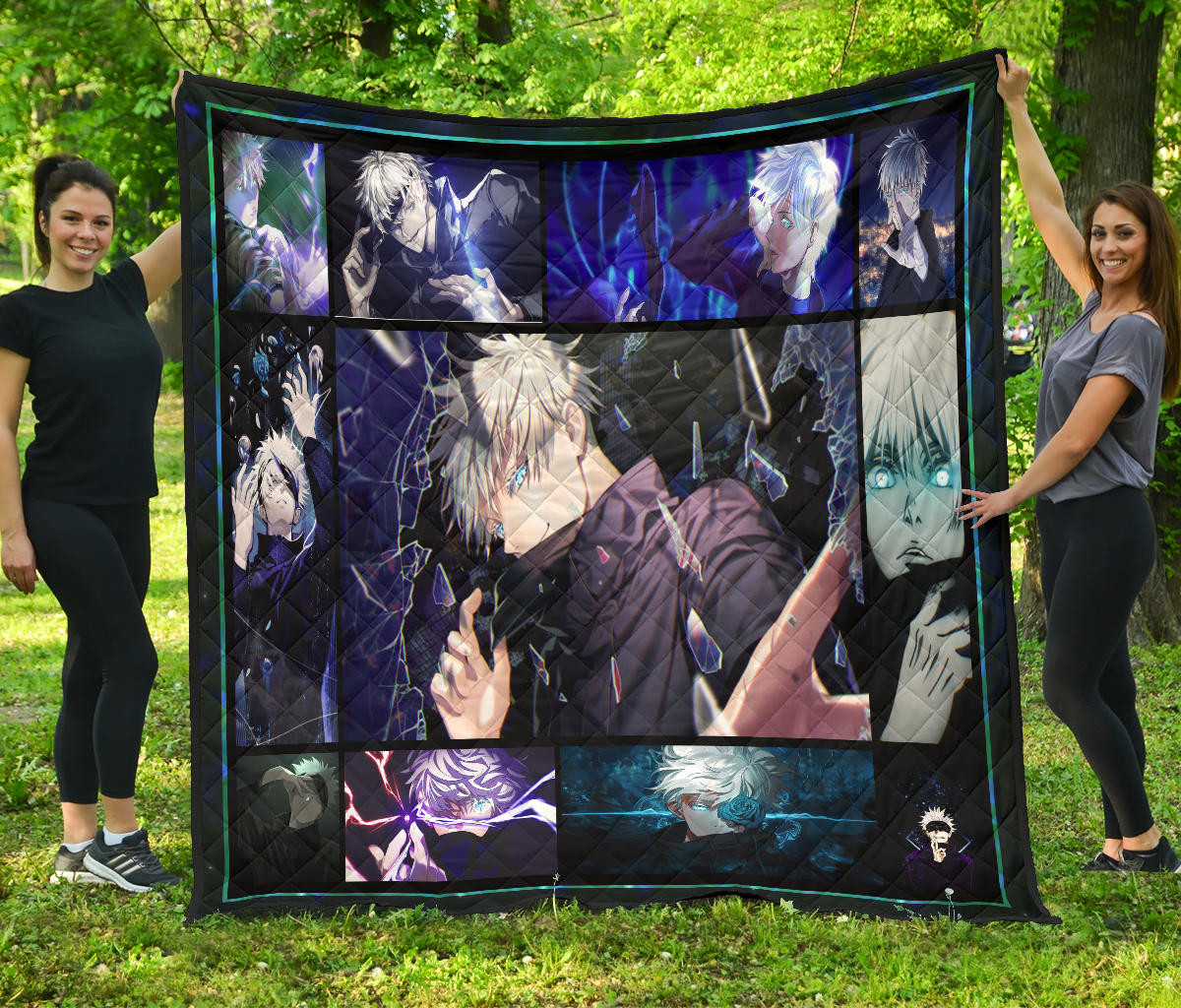 Satoru Gojo Jujutsu Kaisen Premium Quilt Blanket Anime Home Decor Custom For Fans Na040402