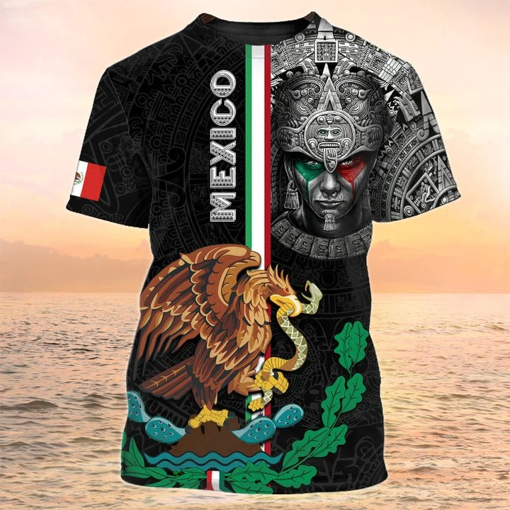 Aztec Shirt 3D All Over Print Mexico Tee Shirt Aztec Pattern, Gift For Aztec Lover