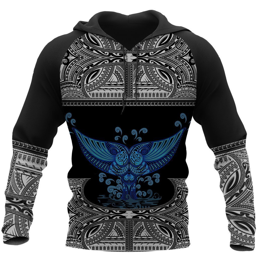 Polynesian Tattoo Hoodie Whale Tail Nvd1359