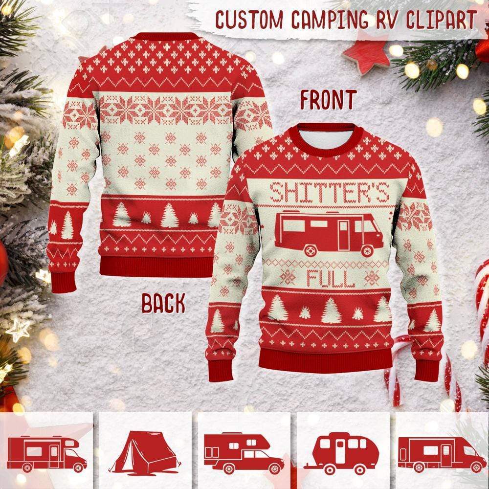 Shitter’S Full Camping Aop Ugly Sweater Hn590