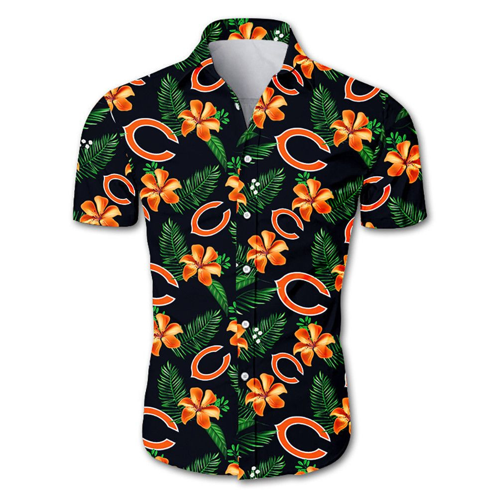 Chicago Bears Hawaii Shirt Short Sleeve For Summer Ha11859