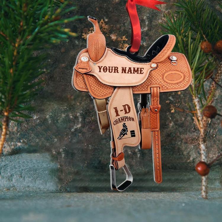 Barrel Racing – Personalized Flat Ornament