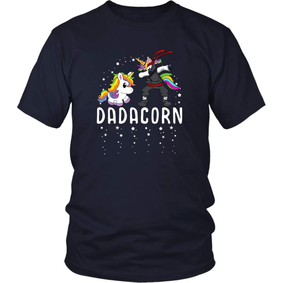 Dadacorn – Cute Tshirts Dabbing Unicorn Dad and Kid