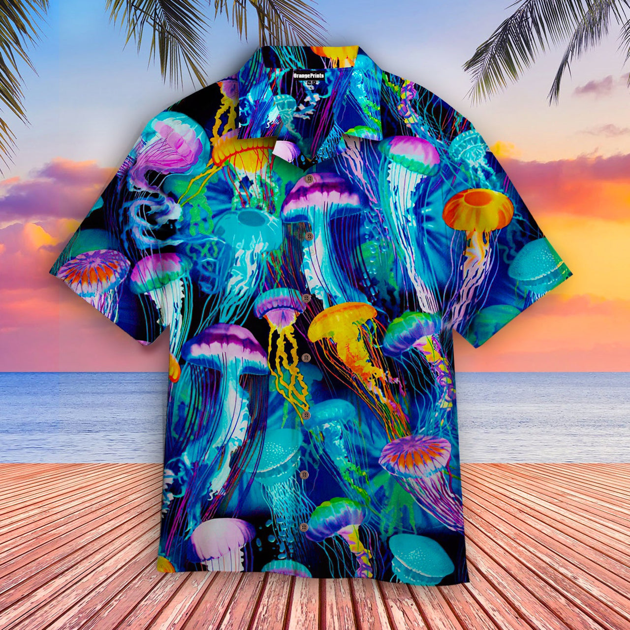 Rainbow Jellyfish Colorful Aloha Hawaii Shirts For Men Women Ha18593