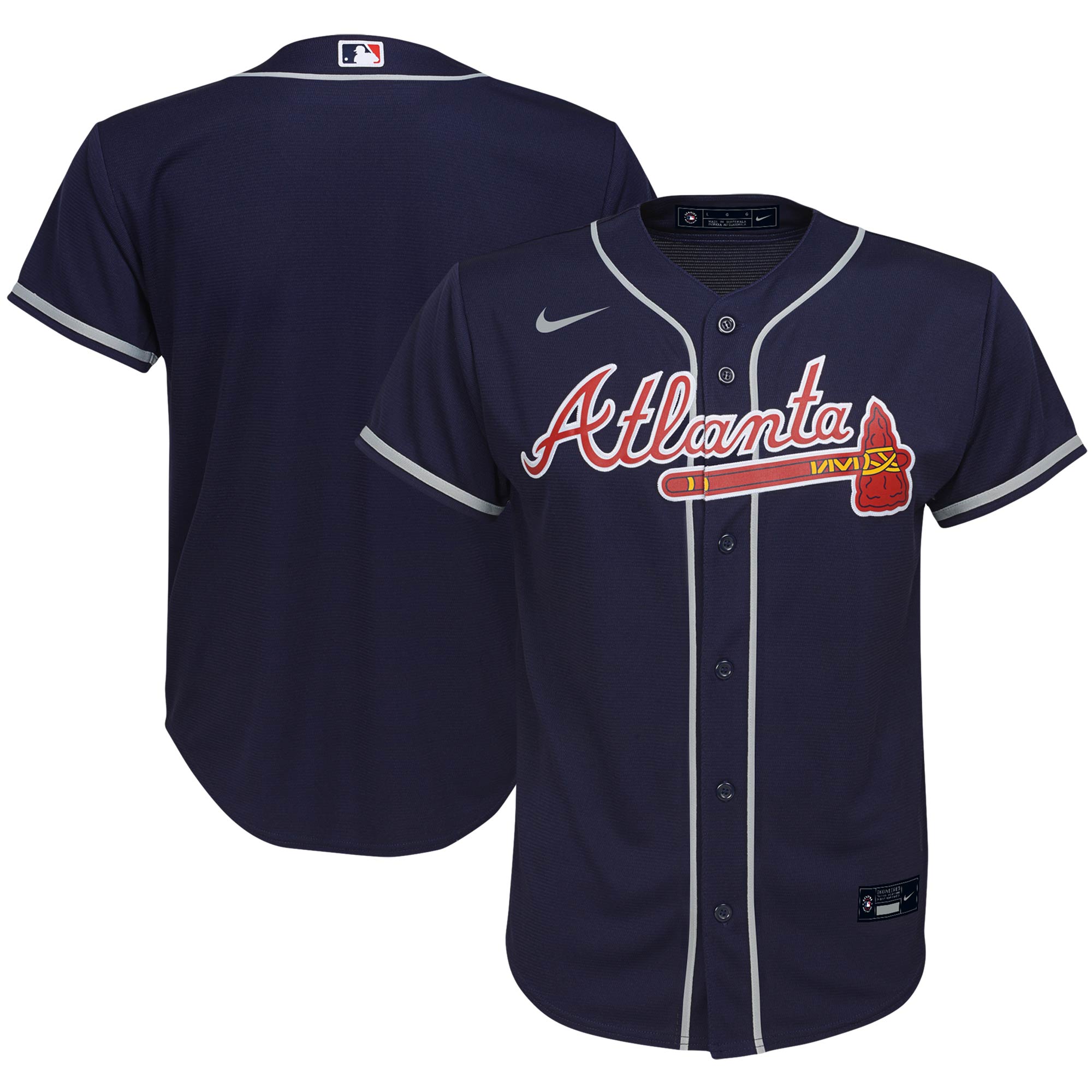 Youth Atlanta Braves Navy Alternate Team Jersey