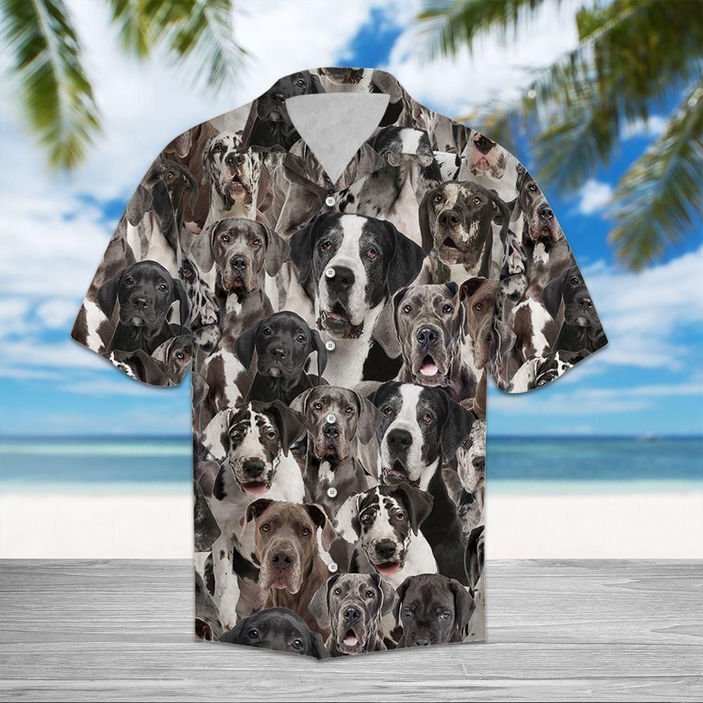 Great Dane Aloha Hawaii Shirt Colorful Short Sleeve Summer Beach Casual For Men And Women Ha44578