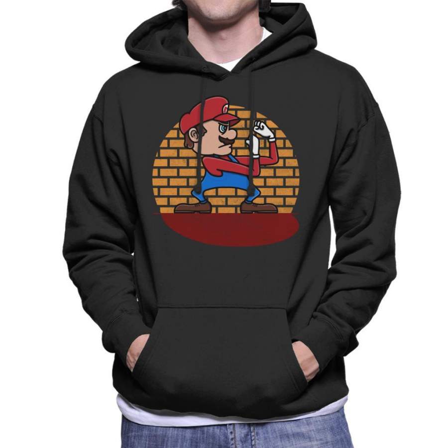 Super Mario Fighting Italian Men’s Hooded Sweatshirt