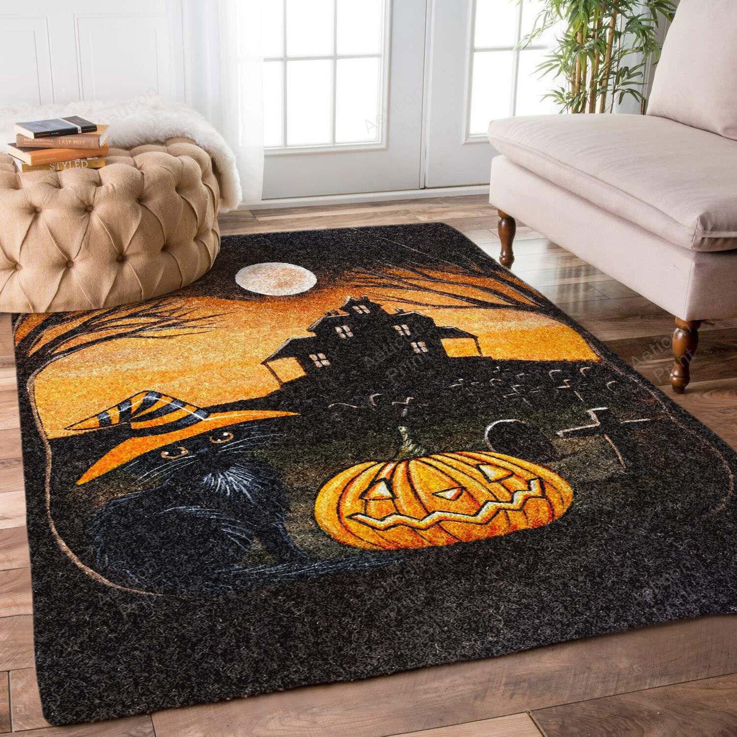 Halloween Spooky Pumpkin Zoombie Ghost Area Rug Carpet Vintage Home Decor Gift Ideagable Area Rug Carpet Vintage Home Decor Gift Idea Carpet 2