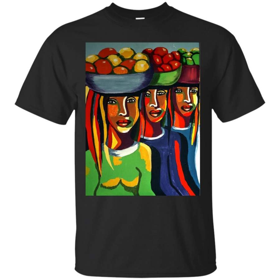 VILLAGE – African Traditional Tribal Women Abstract Art Canvas Painting 7 T Shirt & Hoodie