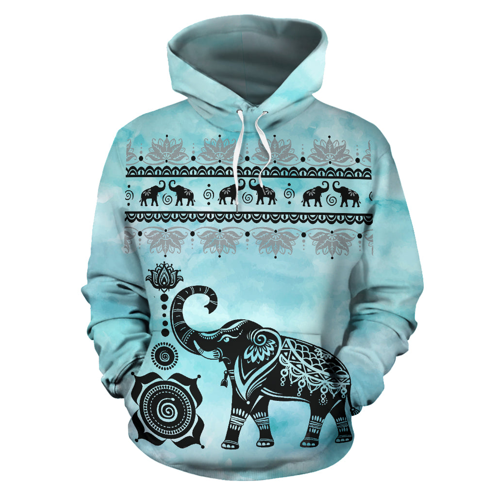 Watecolor Mandala Elephant Hoodie