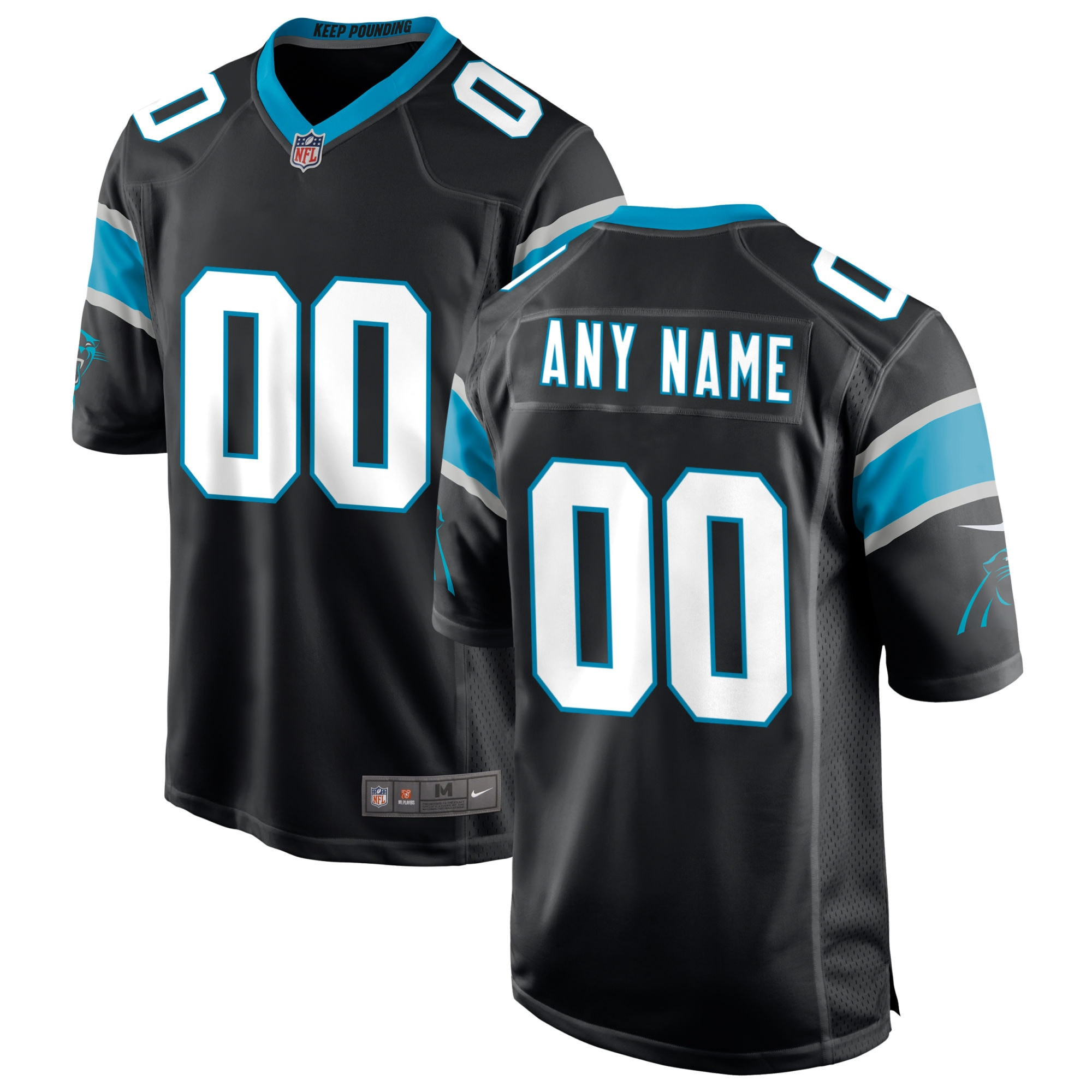 Carolina Panthers Custom Game Jersey Black Custom Jerseys NFL