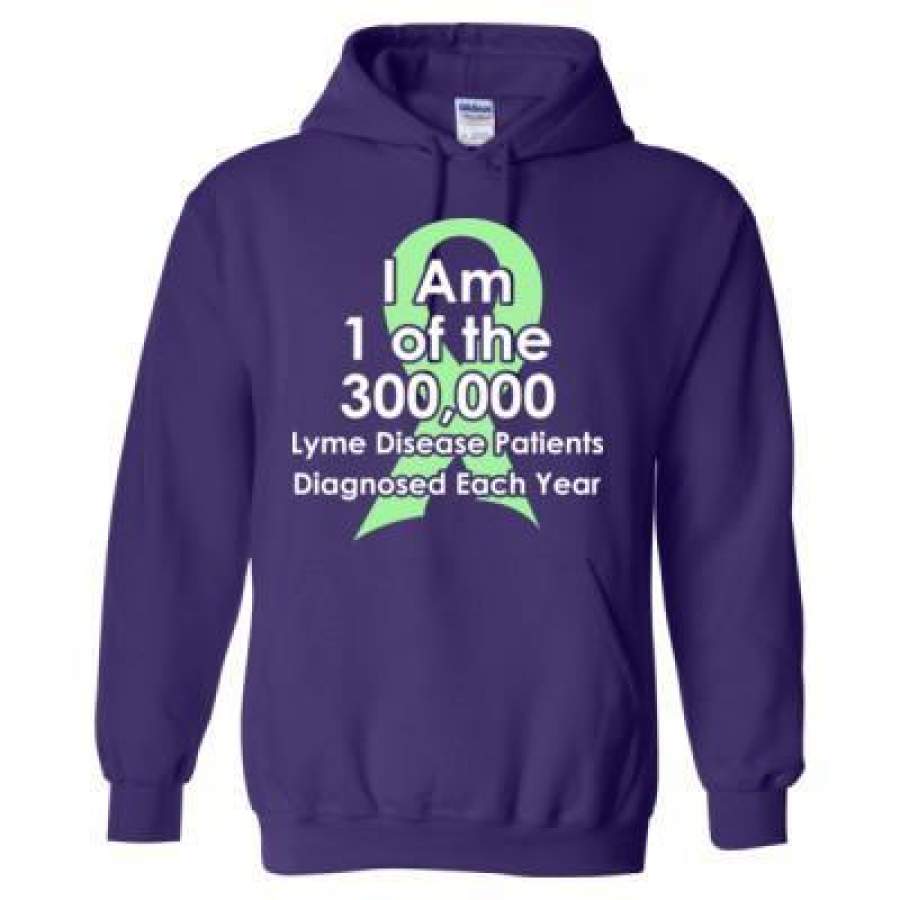 AGR I Am 1 Of The 300000 Lyme Disease Patients Diagnosed Year – Heavy Blend™ Hooded Sweatshirt