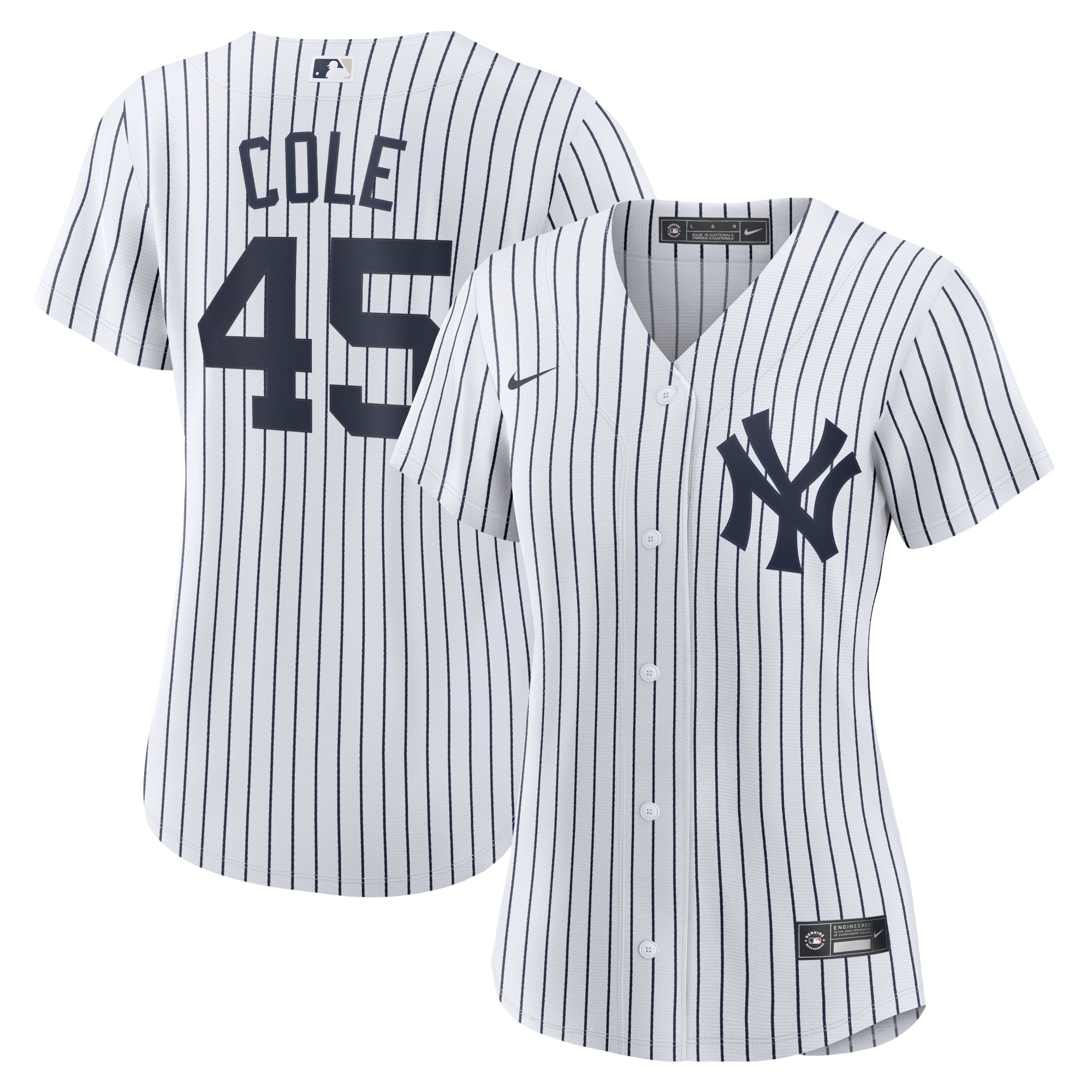 Women’s New York Yankees Gerrit Cole White Home Player Jersey 2