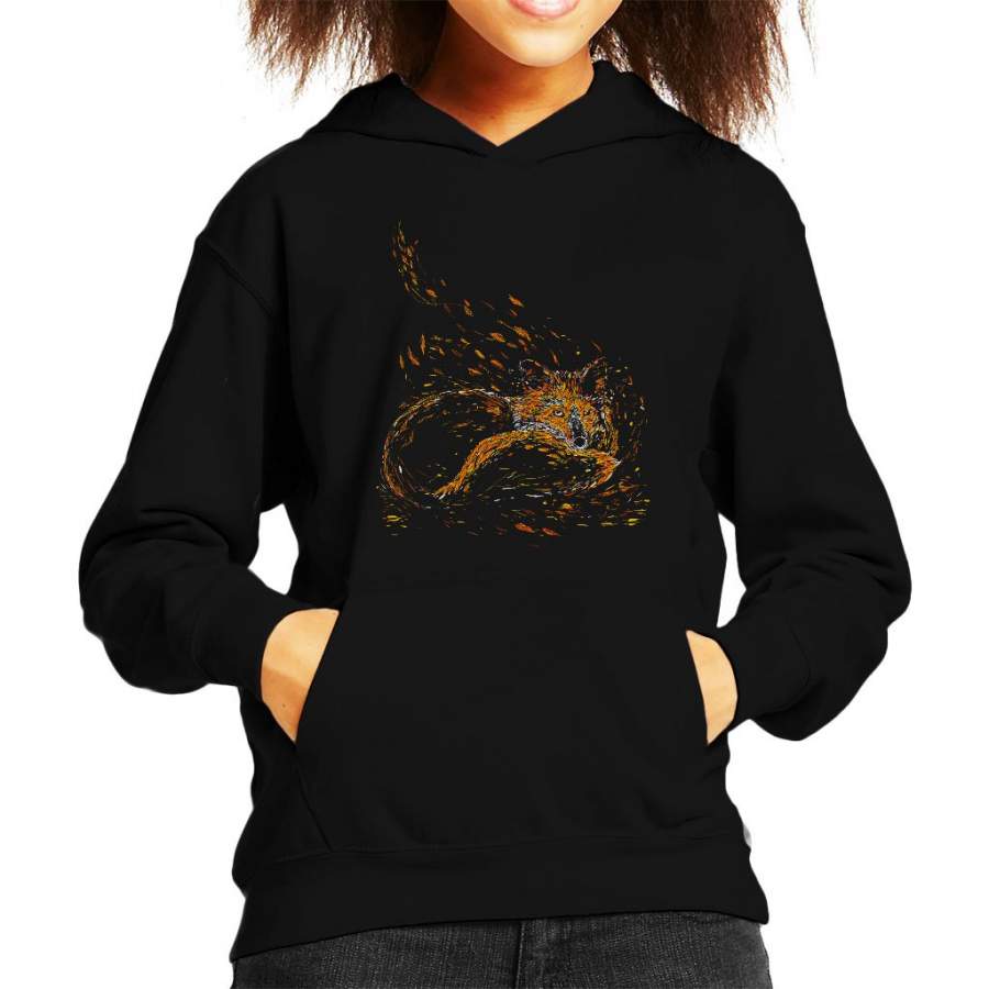 Cameo Fox Leaves Kid’s Hooded Sweatshirt