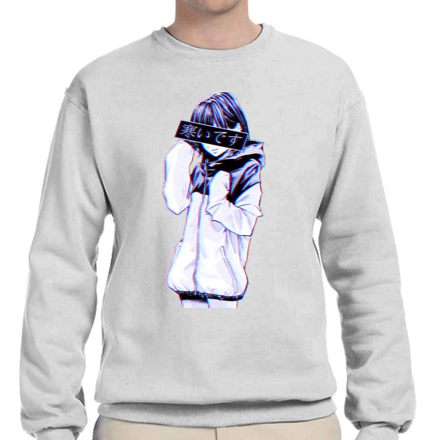 COLD – Sad Japanese Aesthetic Crew Neck Sweatshirt