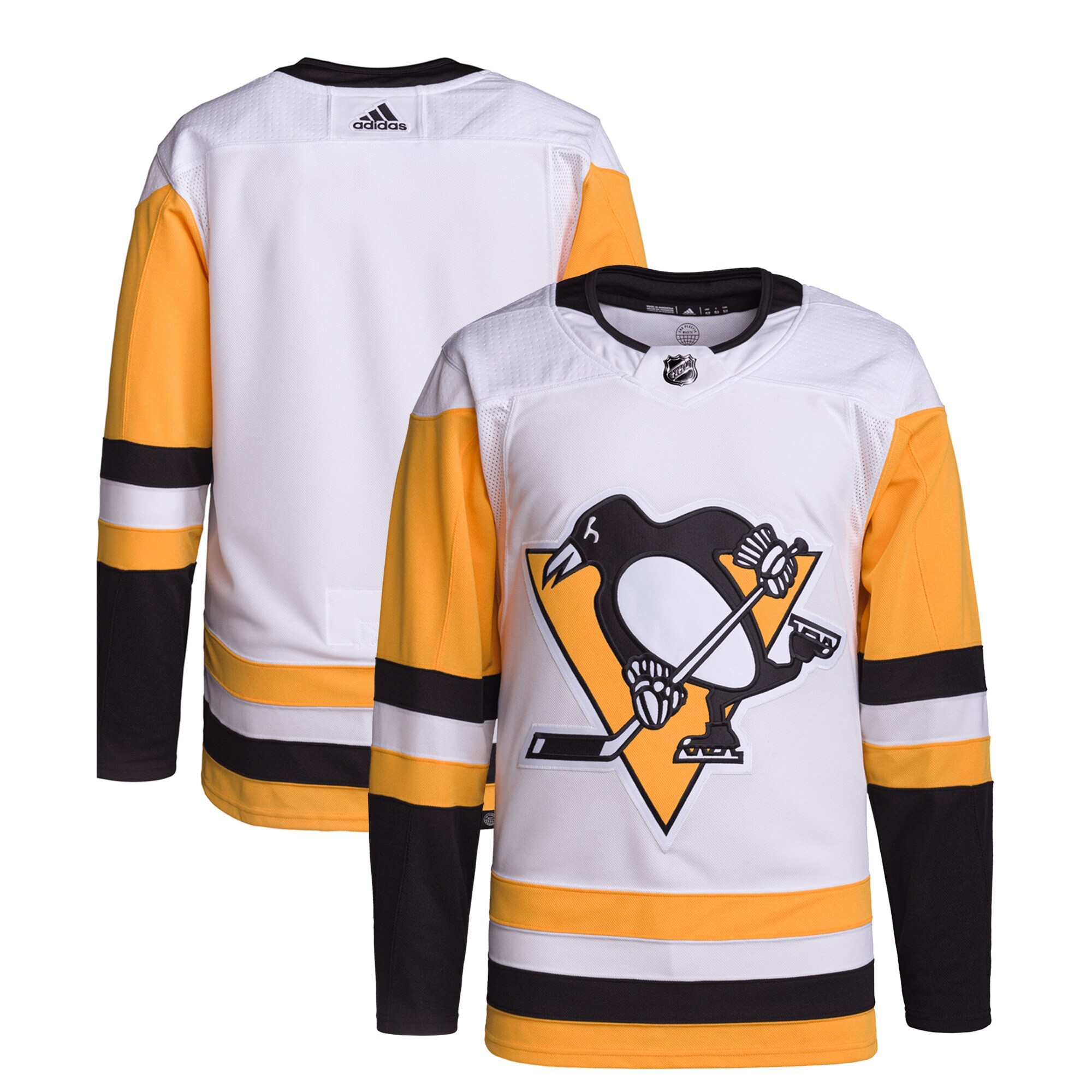 Men's Pittsburgh Penguins adidas White Away Primegreen Authentic Pro Jersey