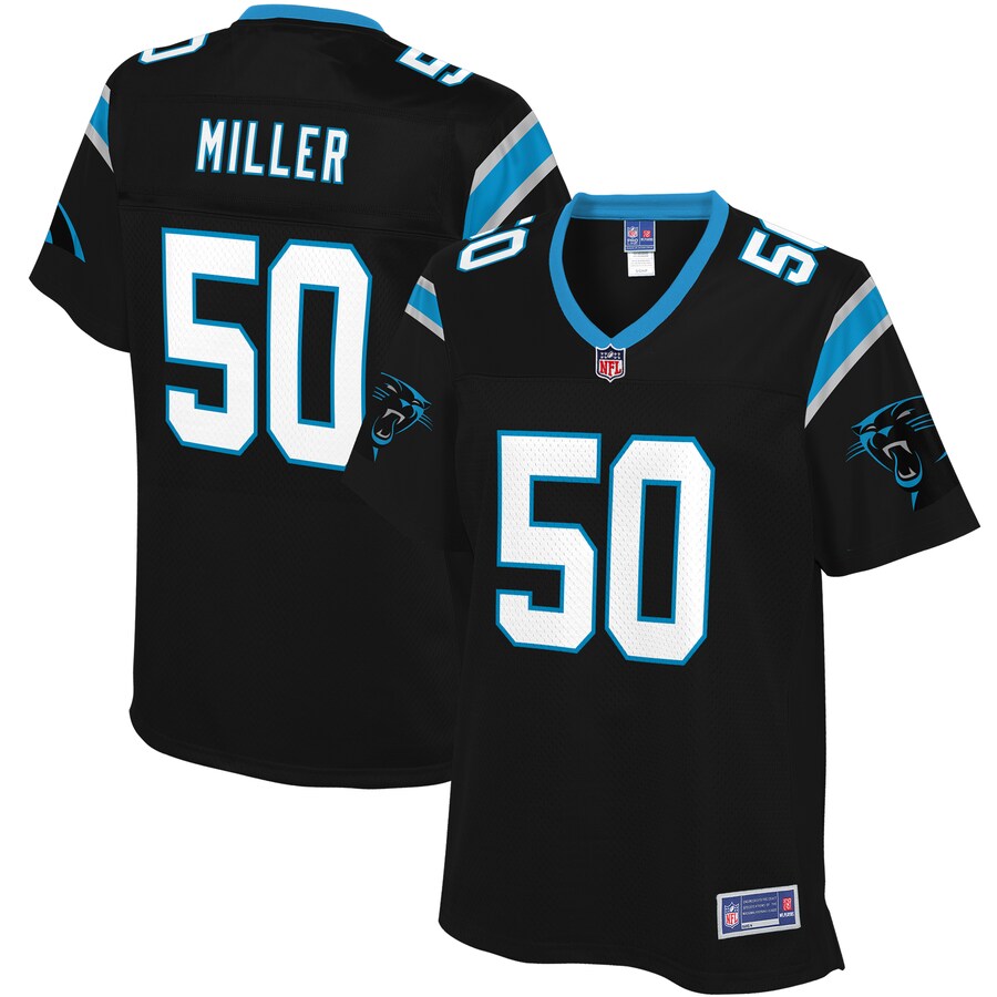 Christian Miller Carolina Panthers NFL Pro Line Womens Player Jersey – Black