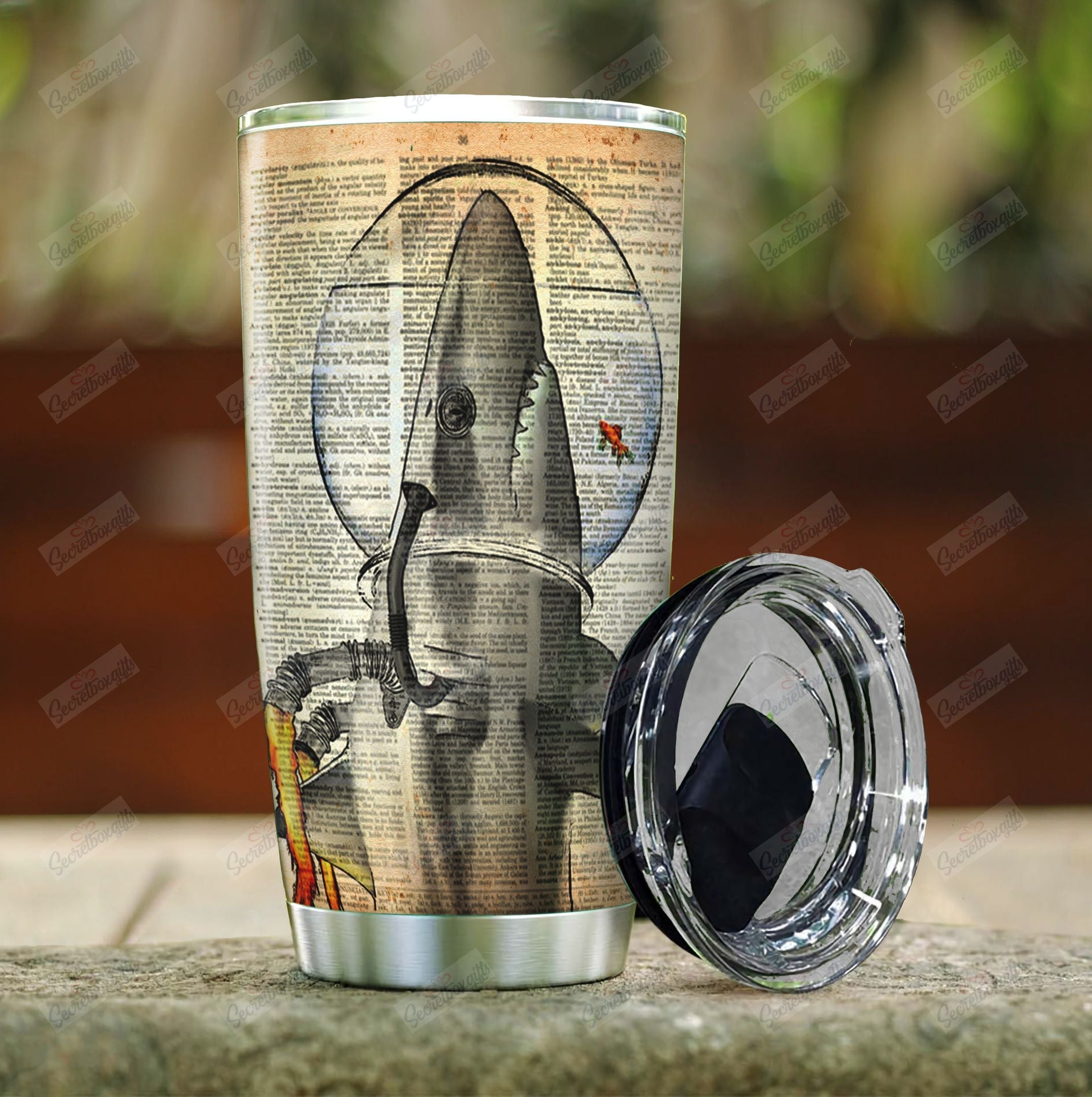 Shark Stainless Steel Tumbler Travel Customize Name, Text, Number, Image Hhh100210Th