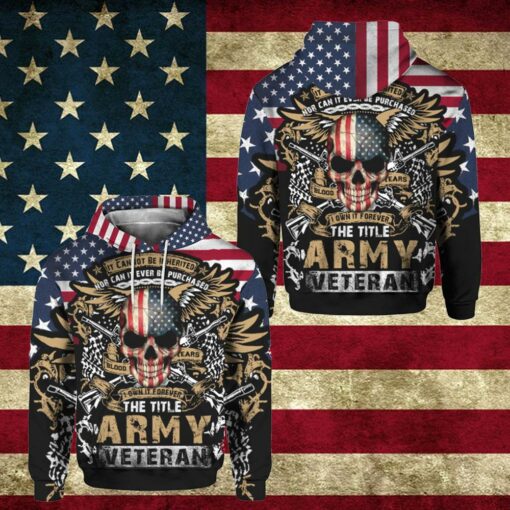 The Title Army Veteran 3D All Over Print Shirts For Men & Women, Happy Veteran Memorial 3D Shirts, Veteran Day