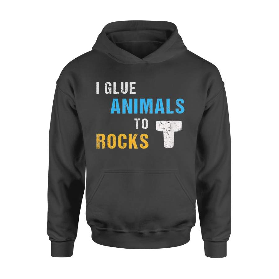 Saltwater Aquarium Fish Tank I Glue Animals To Rocks T-Shirt – Standard Hoodie