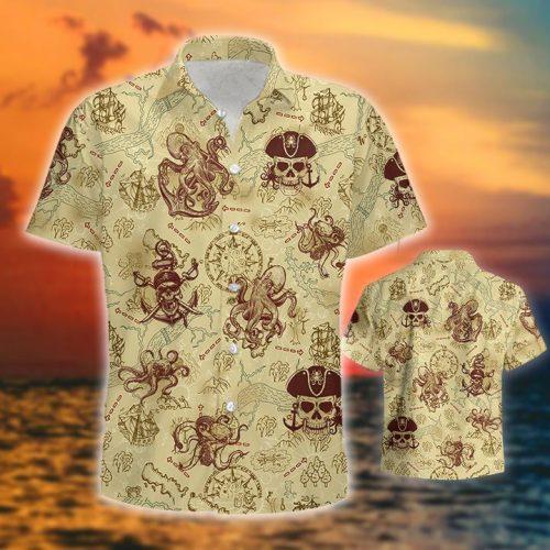 Octopus Pirate Hawaii Shirt Ha69335