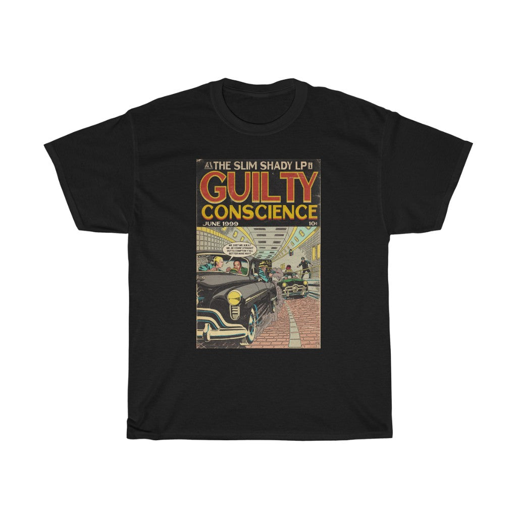 *Express* Eminem & Dr. Dre – Guilty Conscience Comic Book Art T-Shirt – Unisex Heavy Cotton Tee