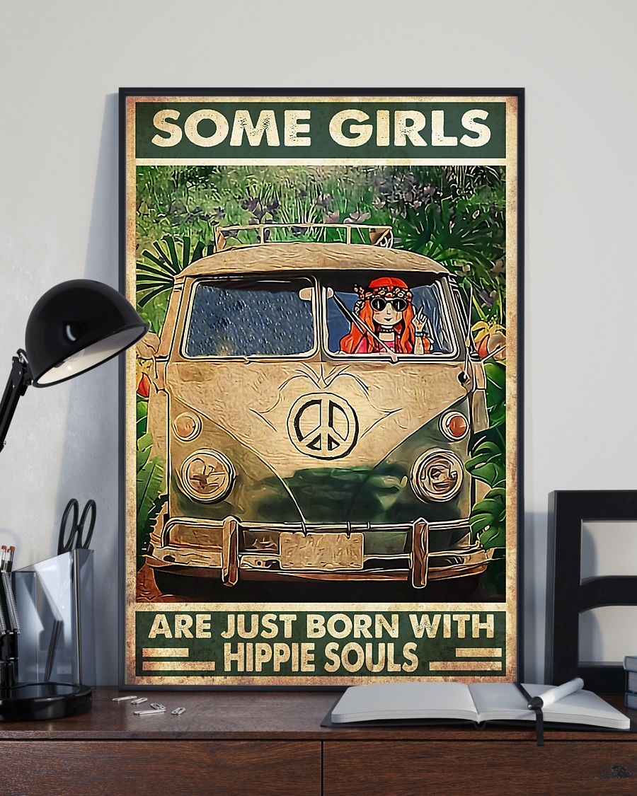 Some Girls Are Just Born With Hippie Souls Vertical Canvas And Poster | Wall Decor Visual Art