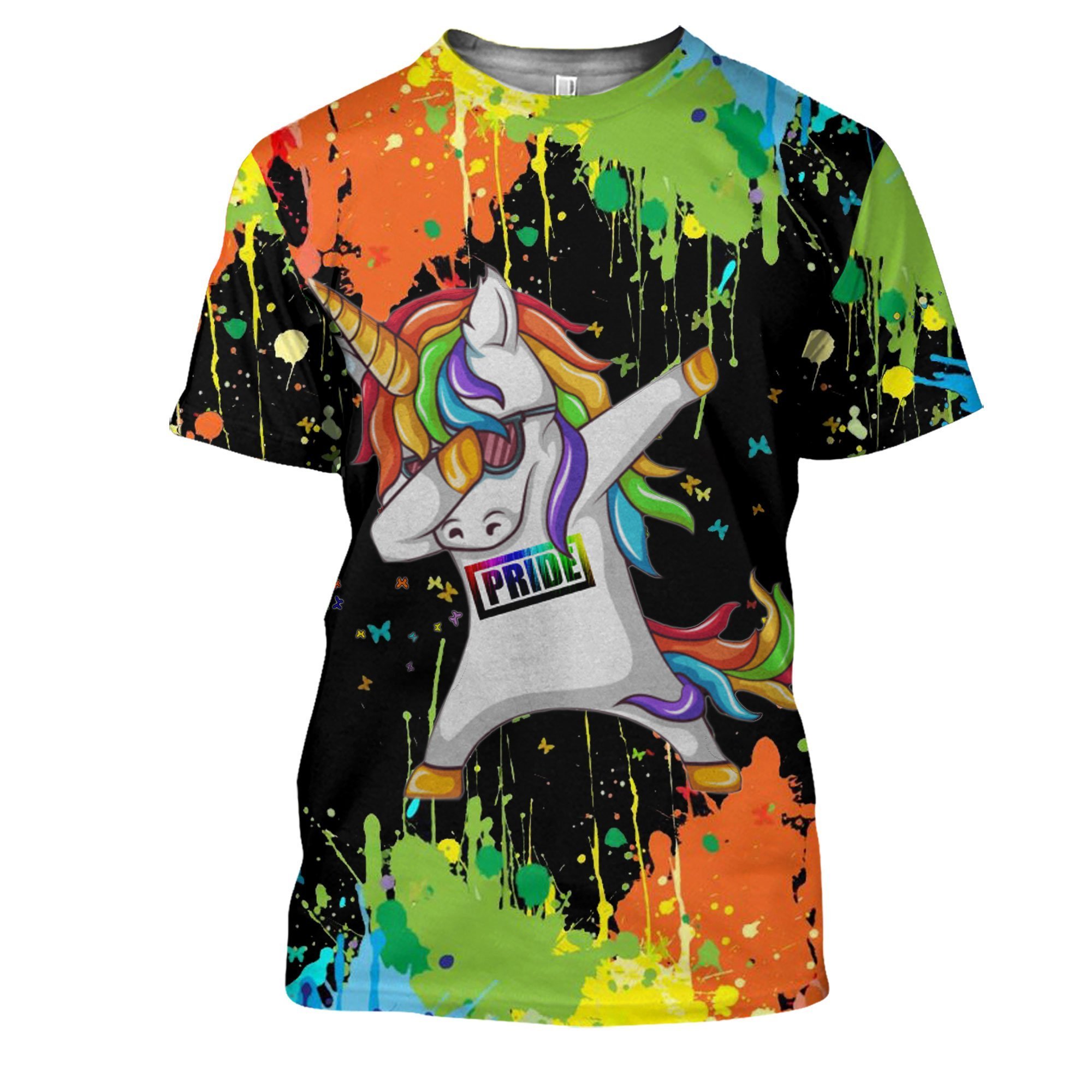 3D Dabbing Unicorn LGBT T-shirt