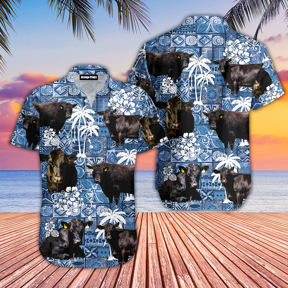 Black Angus Cattle Lovers Farm Hawaii Shirt For Men Women Ha23924