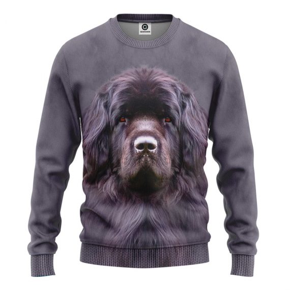 3D Newfoundland Dog All Over Print Unisex Sweatshirt For Dog Lovers