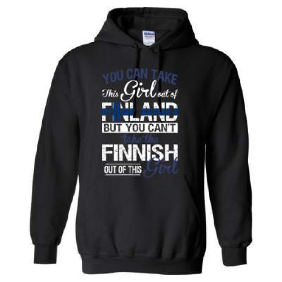 AGR You Can Take The Girl Out Of Finland But You Cannot Take The Finnish Out Of This Girl – Heavy Blend™ Hooded Sweatshirt