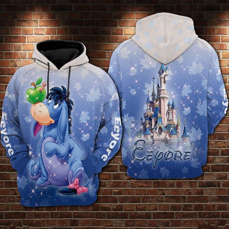 Winnie The Pooh Cartoon Eeyore Leaf Hoodie All Over Printed 3D Unisex Men Women