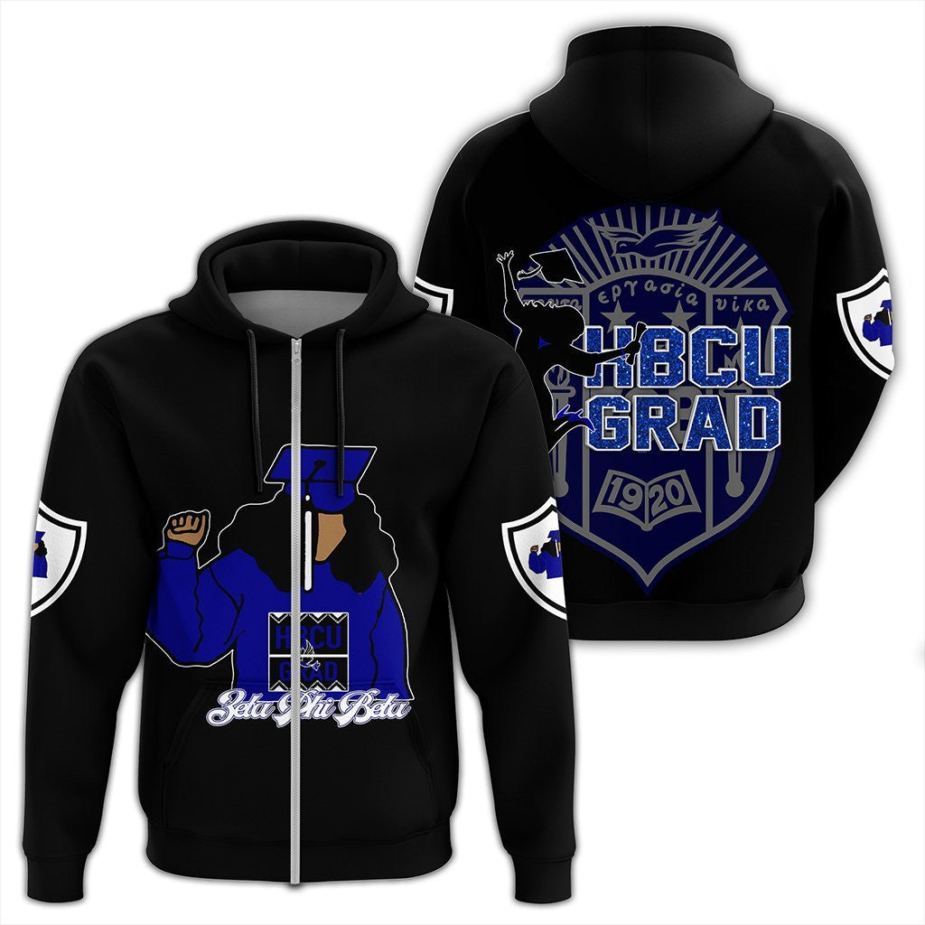 Sorority Hoodie – Zeta Phi Beta Hbcu Style Zip Hoodie