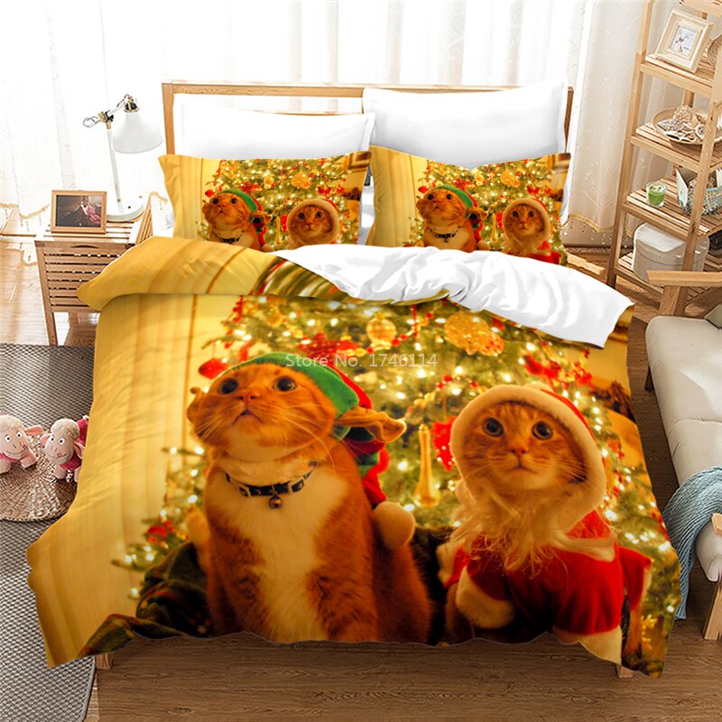 Cute Pet Cat Kitten Sitting On The Laptop 3D Printed Bedding Set Soft Duvet Cover Set Bedtwin Full Queen King Size