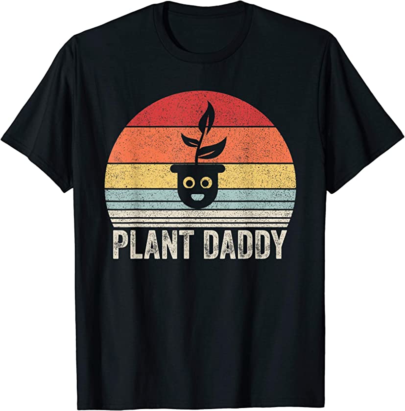 Vintage Retro Happy Plant Daddy Shirt Plant Lovers Garden T-Shirt