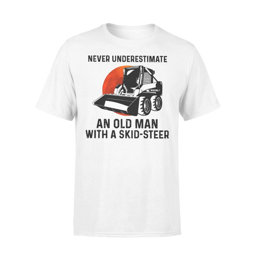 Never Underestimate An Old Man With A Skid-Steer Blood Moon T-shirt