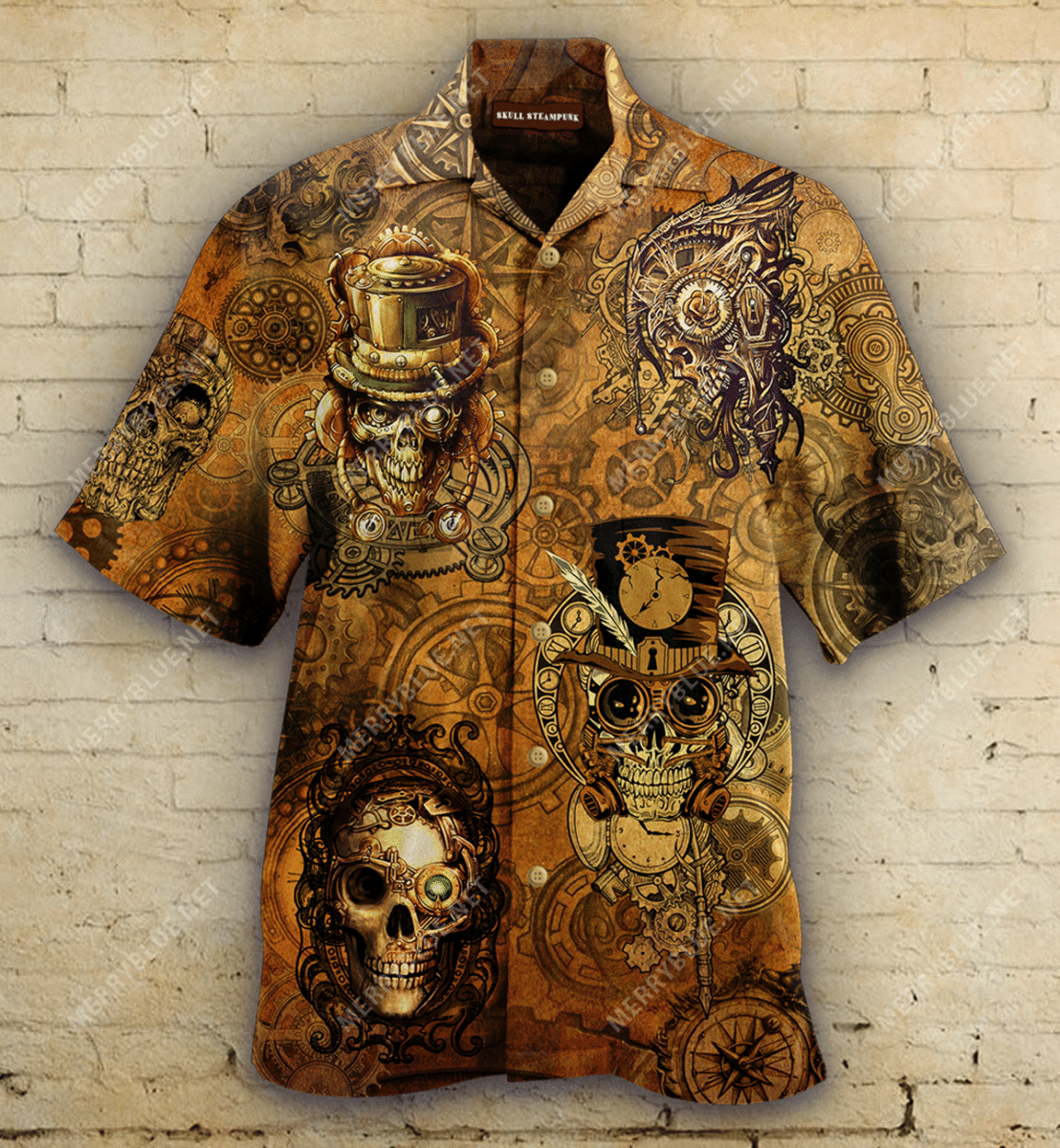 Buy Skull Steampunk Hawaii Shirt Ha85985