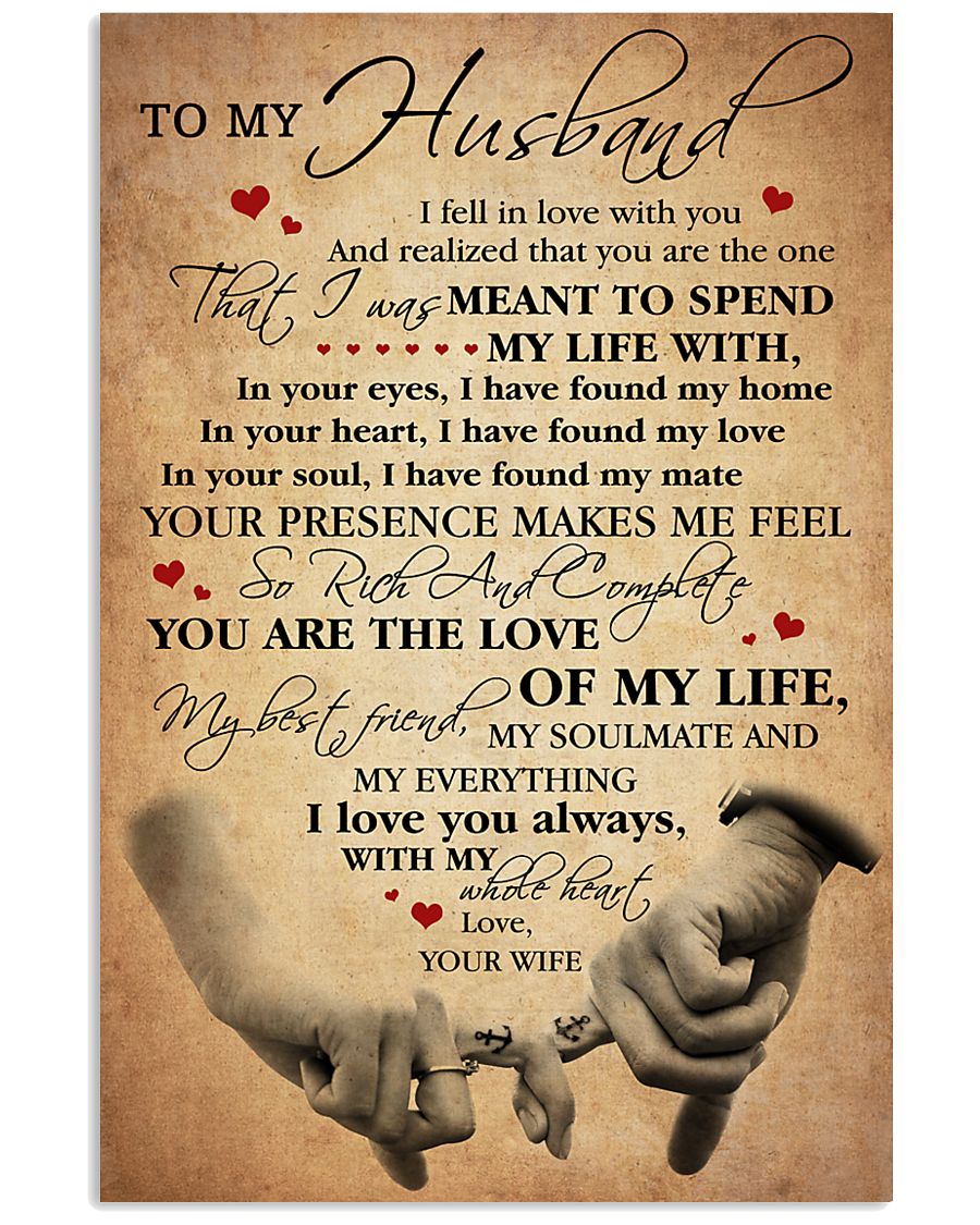 You Are The Love Of My Life – To My Husband Vertical Canvas And Poster | Gift For Husband – Valentine Gift
