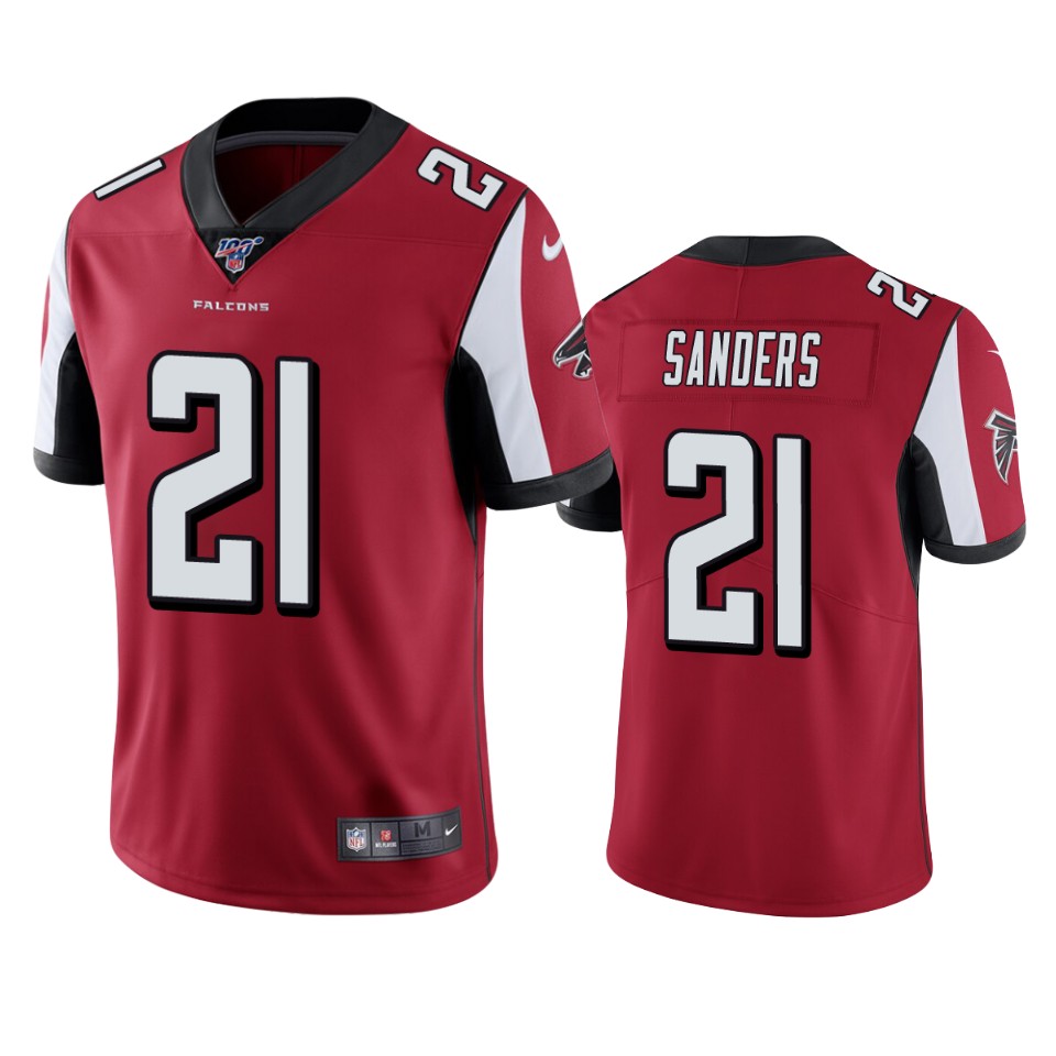 Atlanta Falcons Deion Sanders Red 100th Season Vapor Limited Jersey