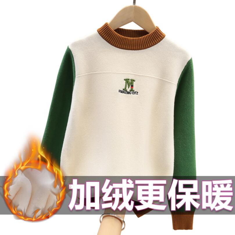 Boys Clothes baby boys super soft 100% cotton comfortable teenage sweaters 4 5 6 7 8 9 10 11 12 15Y warm sweater bottoming shirt alx