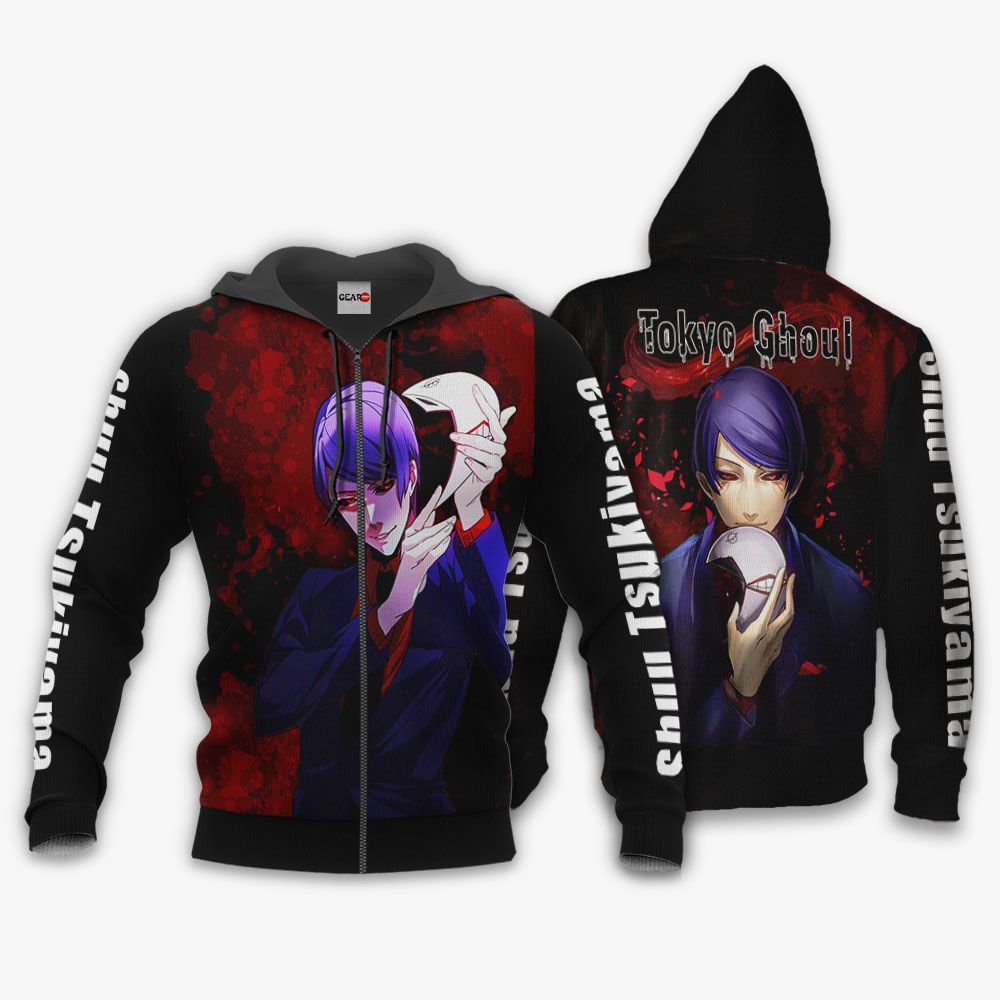 Tokyo Ghoul Shuu Tsukiyama Hoodie Shirt Anime Zip Jacket