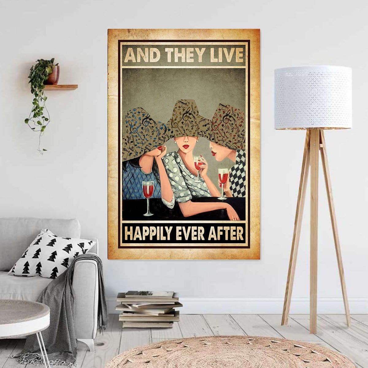 Canvas Prints And They Live Happily Ever After Wall Art Home Decoration